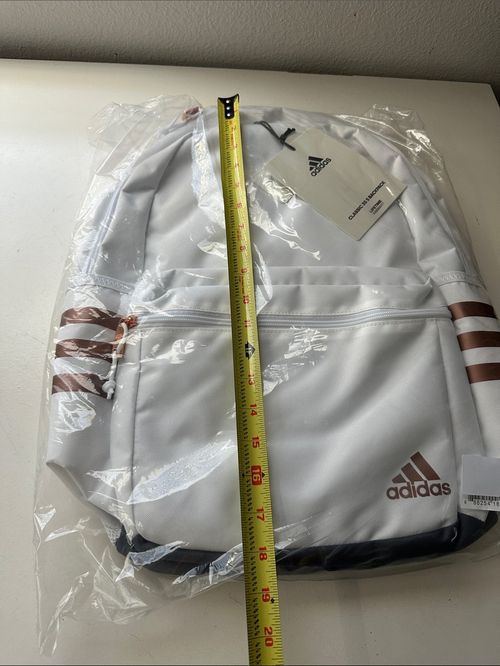 Adidas White Backpack with Rose Gold Accents - Picture 8 of 8